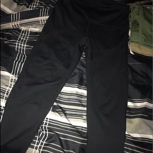Black high waisted mesh panel leggings